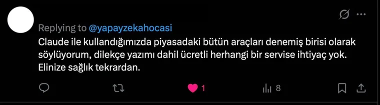 Kullanıcı yorumu: dilekçe yazımı dahil ücretli herhangi bir servise ihtiyaç yok